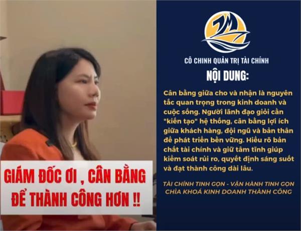 GIÁM ĐỐC ƠI, CÂN BẰNG ĐỂ THÀNH CÔNG HƠN !!