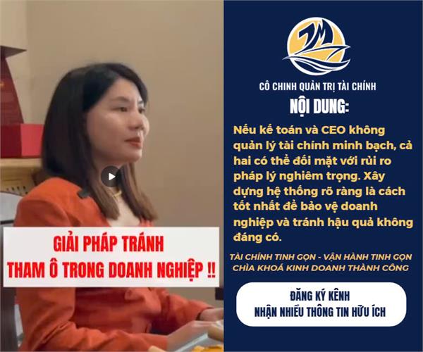 GIẢI PHÁP TRÁNH THAM Ô TRONG DOANH NGHIỆP 